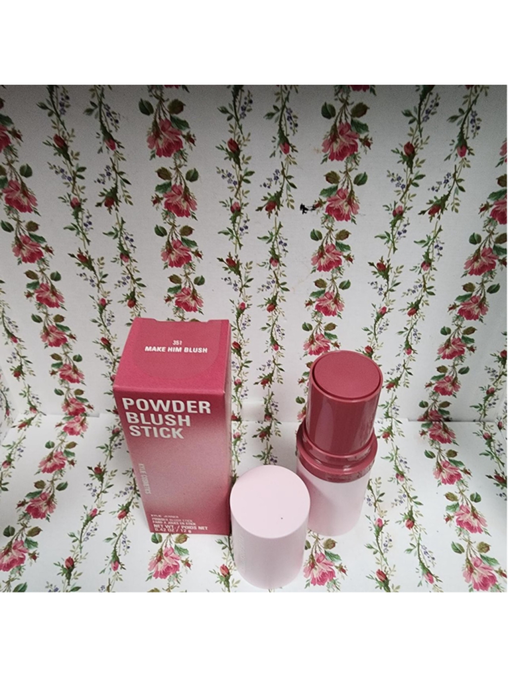 Kylie Cosmetics Powder Blush Stick in Make Him Blush
#kylie #blush